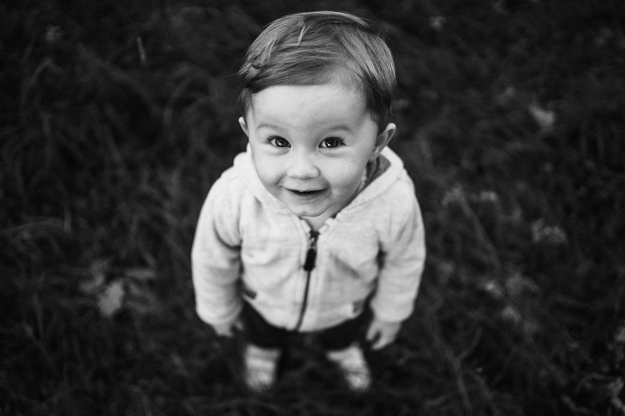Louie smiling in a candid portrait