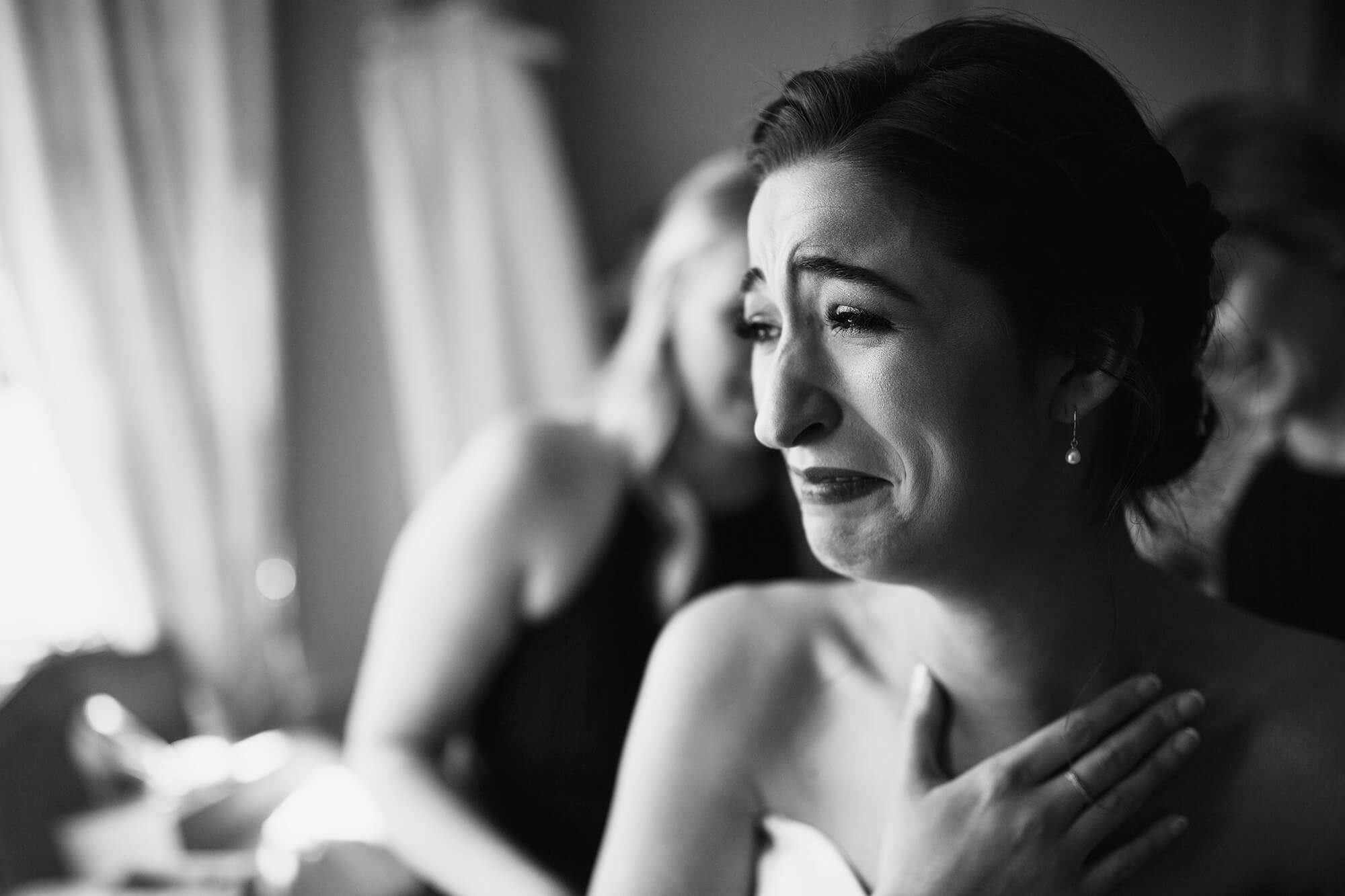 Bride photographed naturally during a wedding day