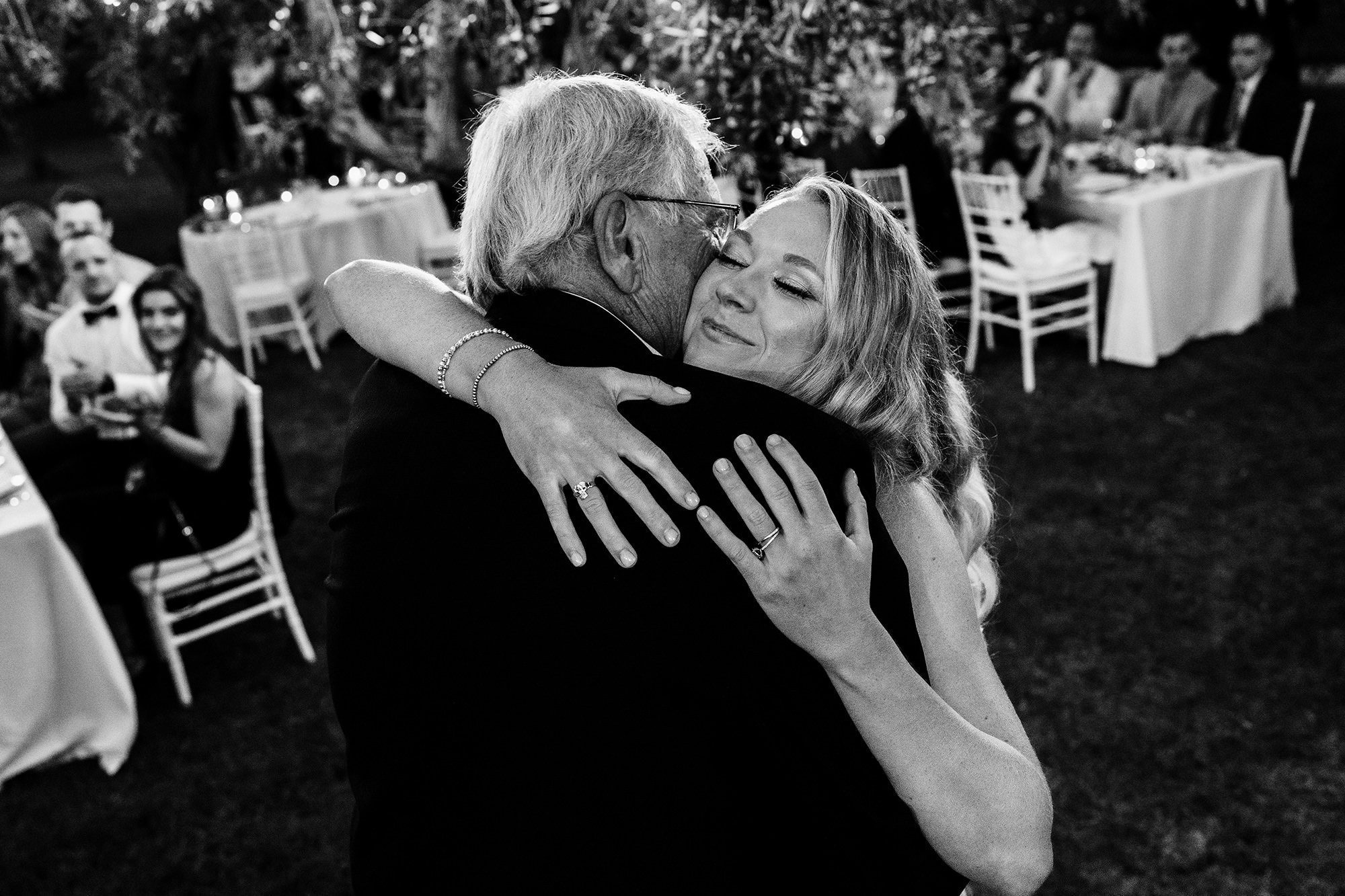 Bride and her father sharing a real emotional moment