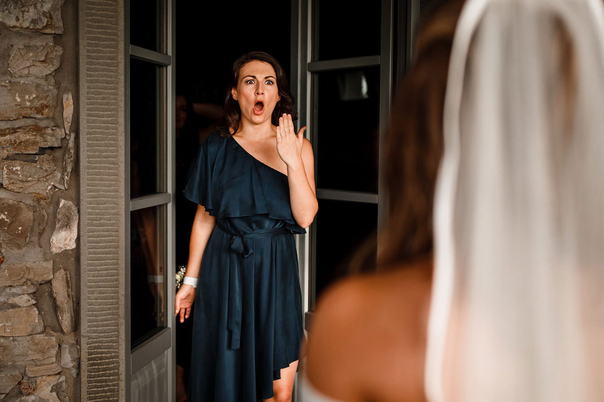 Tuscany destination wedding photography with countryside backdrop