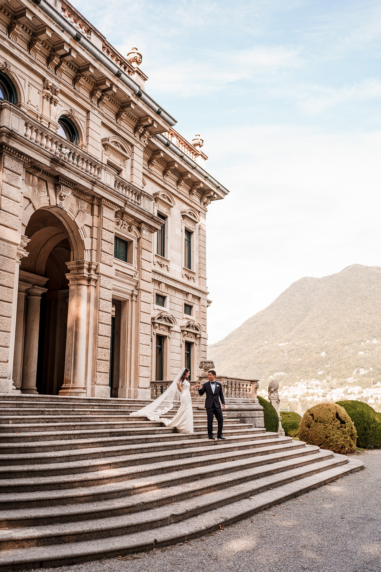 Reception styling by Ratti Flora at Villa Erba