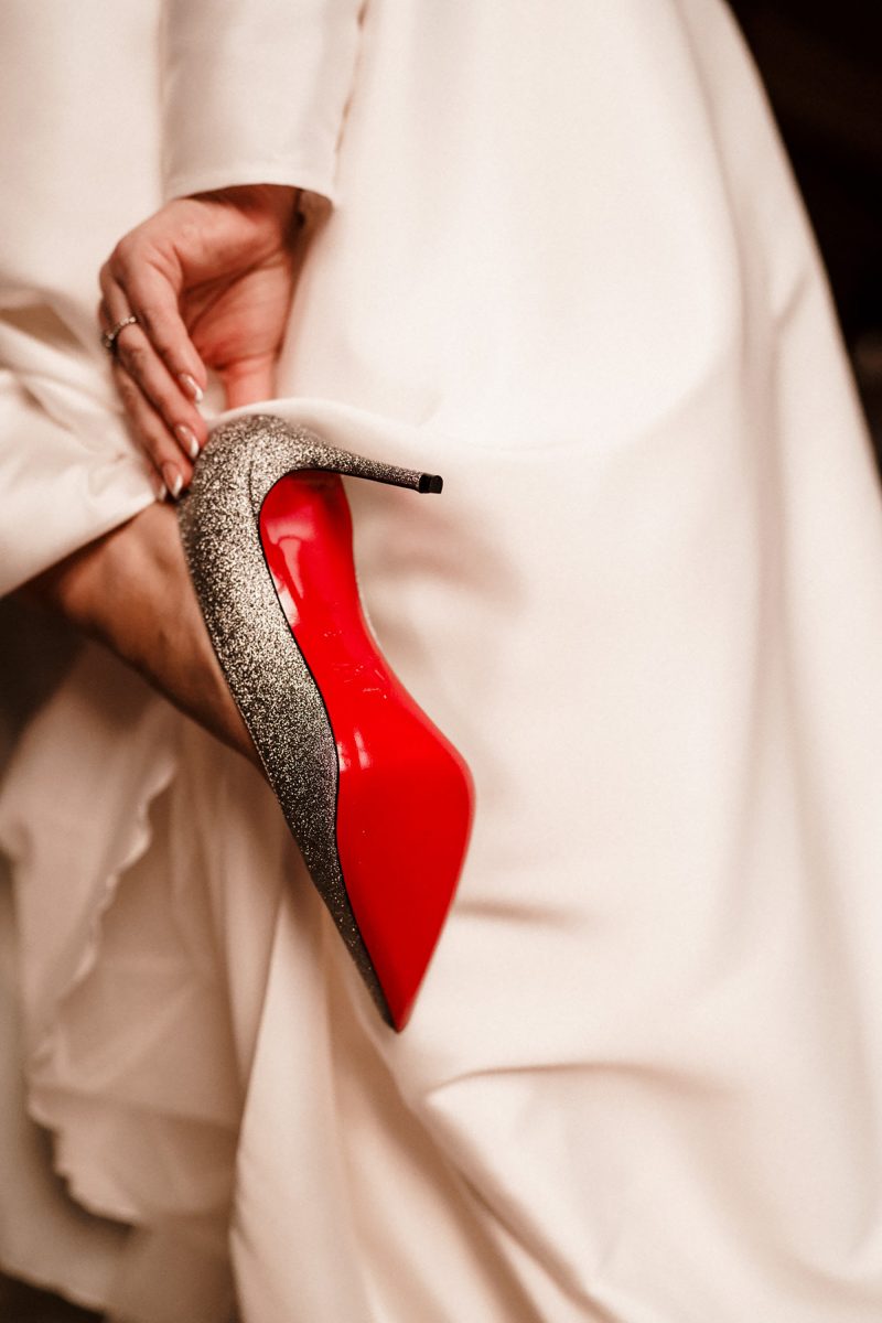 Wedding shoes detail photo idea
