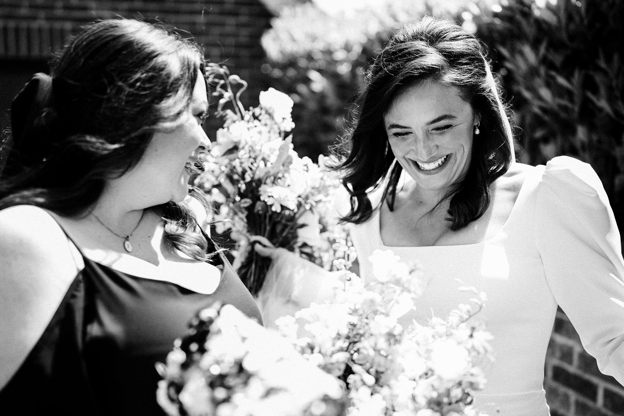 relaxed couple on their wedding day