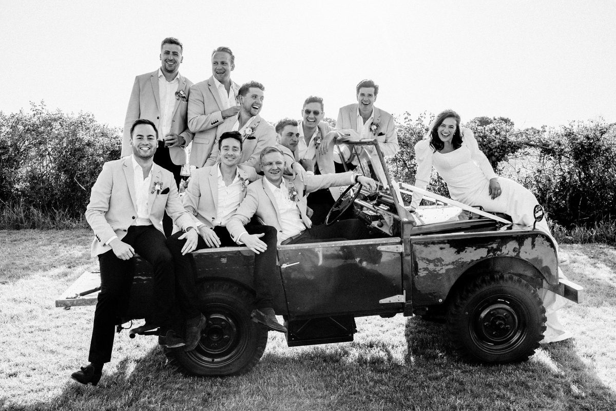 Wedding party group photo idea