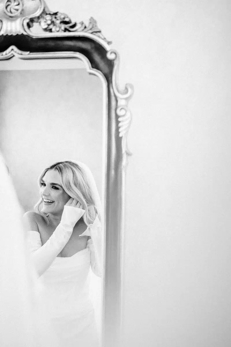 Bride getting ready wedding morning photo idea